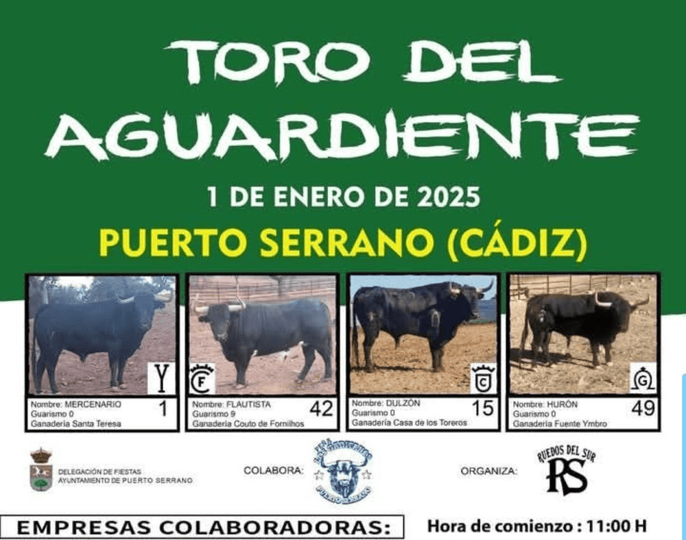 TOROS PUERTO SERRANO 1 ENERO 2025