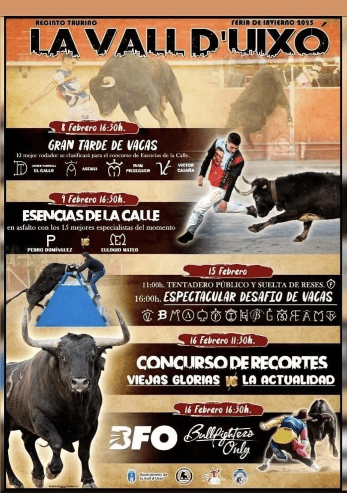 TOROS LA VALL D’UIXÓ 8 A 16 FEB 2025