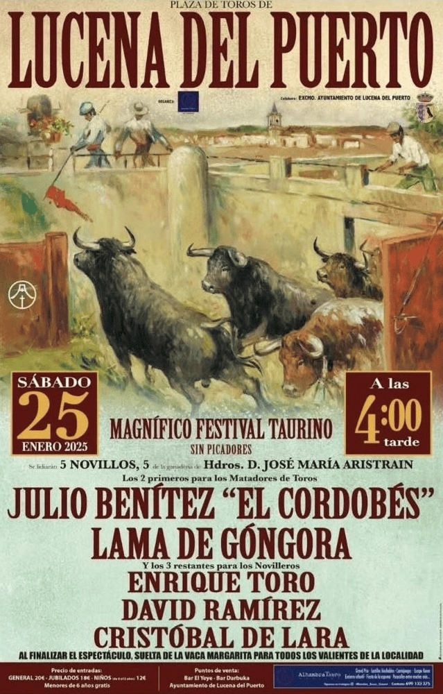 TOROS LUCENA DEL PUERTO 25 ENERO 2025