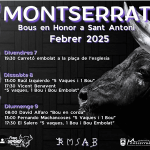 TOROS MONTSERRAT 7 A 9 FEBRER 2025