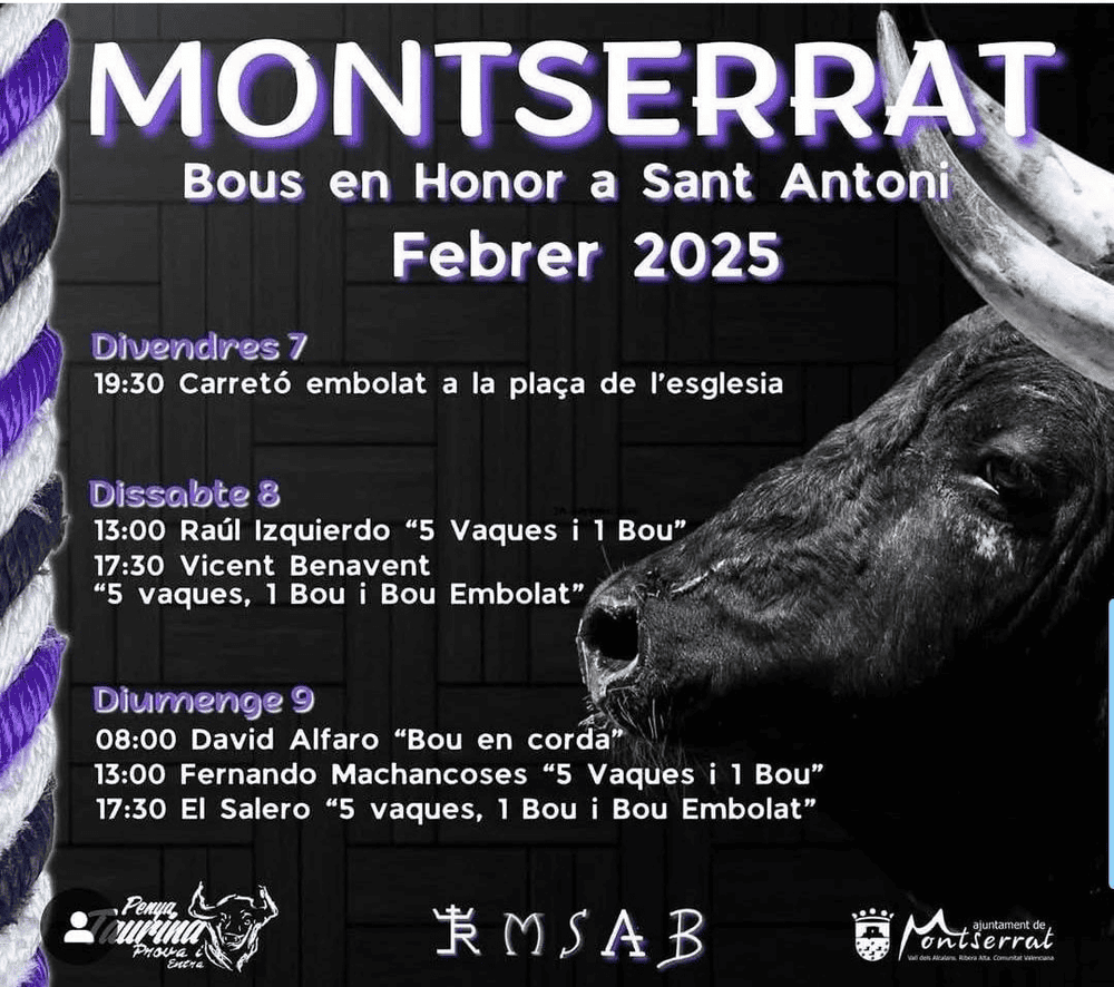 TOROS MONTSERRAT 7 A 9 FEBRER 2025