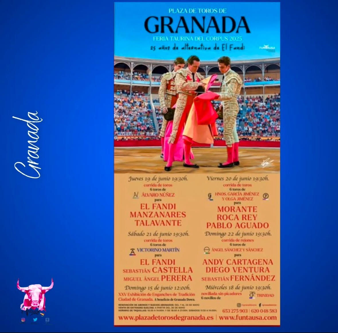 TOROS-PLAZA-DE-TOROS-GRANADA 19 Y 20 DE JUNIO 2025