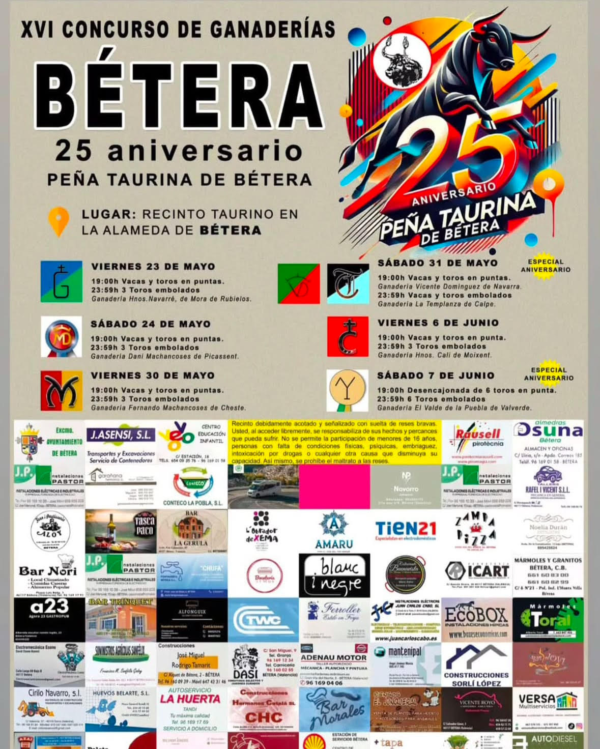 TOROS-PEÑA-TAURINA-BETERA-30-Y-31-MAYO-2025.