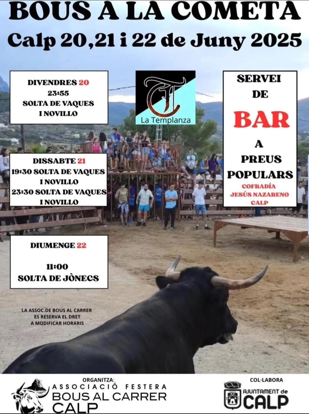 TOROS A LA COMETA DEL 20 AL 22 DE JUNIO 2025
