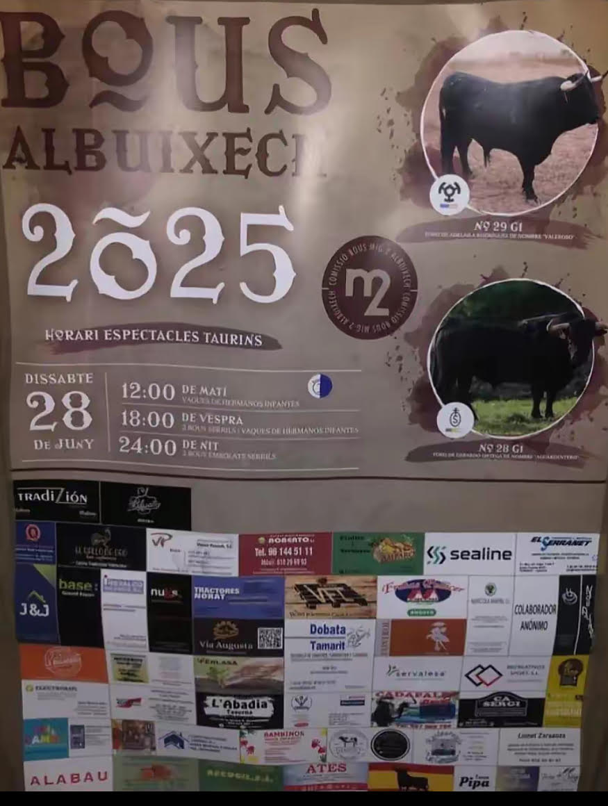 "TOROS ALBUIXEC 28 JUNIO 2025"