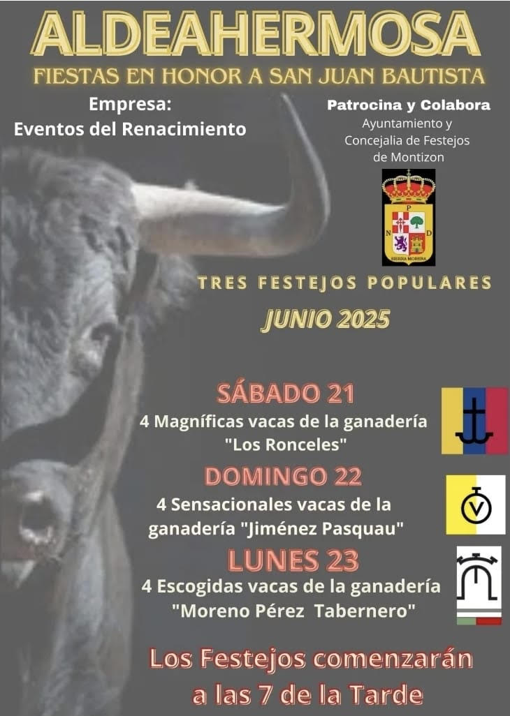 TOROS ALDEAHERMOSA 21 22 Y 23 DE JUNIO 2025