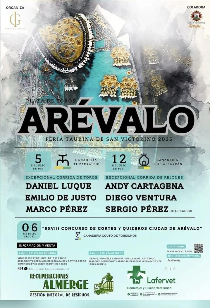 TOROS AREVALO 5 DE JULIO 2025