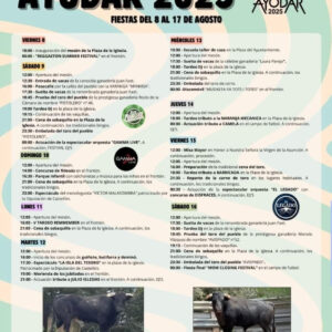 TOROS AYODAR DEL 8 AL 16 AGOSTO 2025