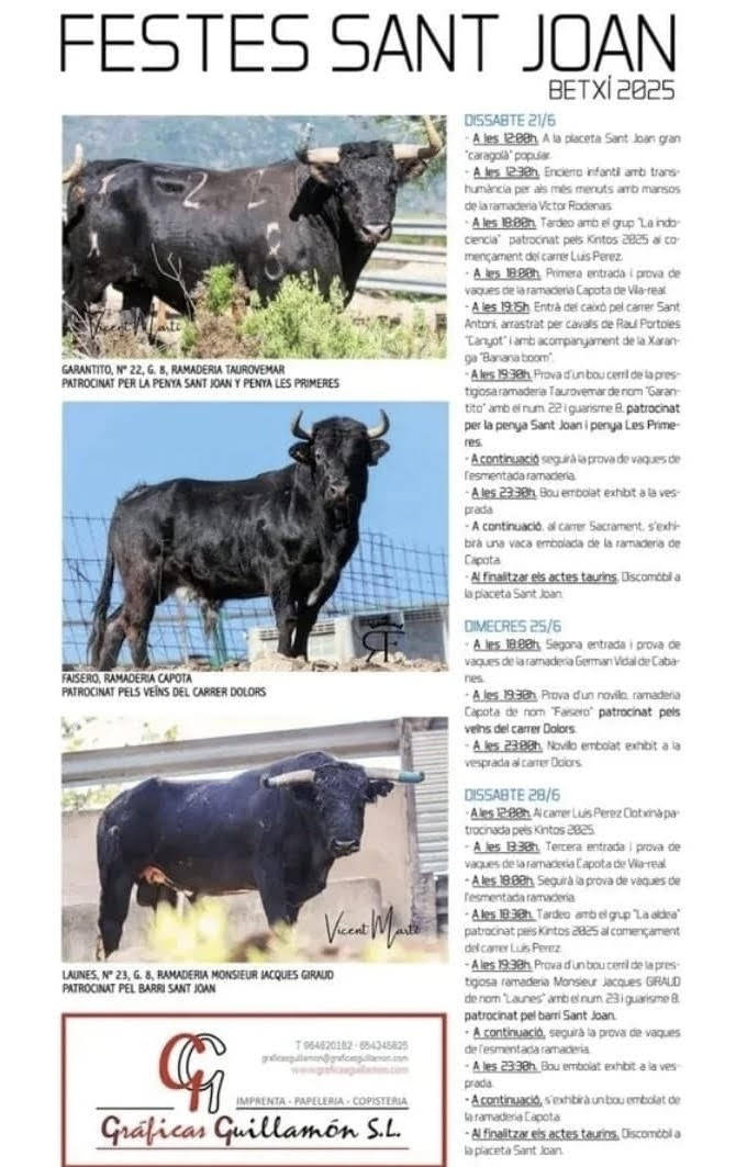 TOROS BETXI 25 JUNIO 2025