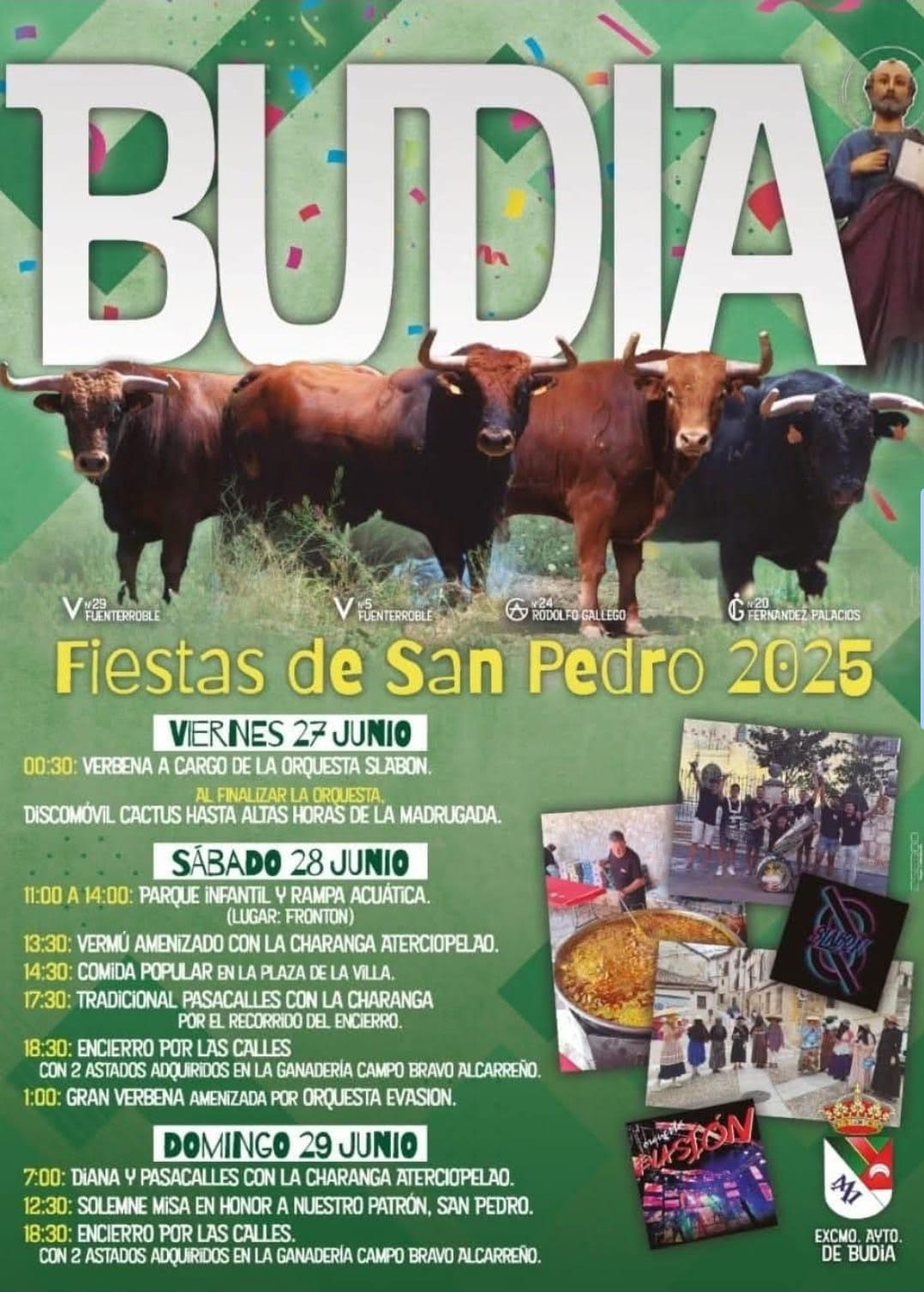 TOROS BUDIA 27 28 Y 29 JUNIO 2025
