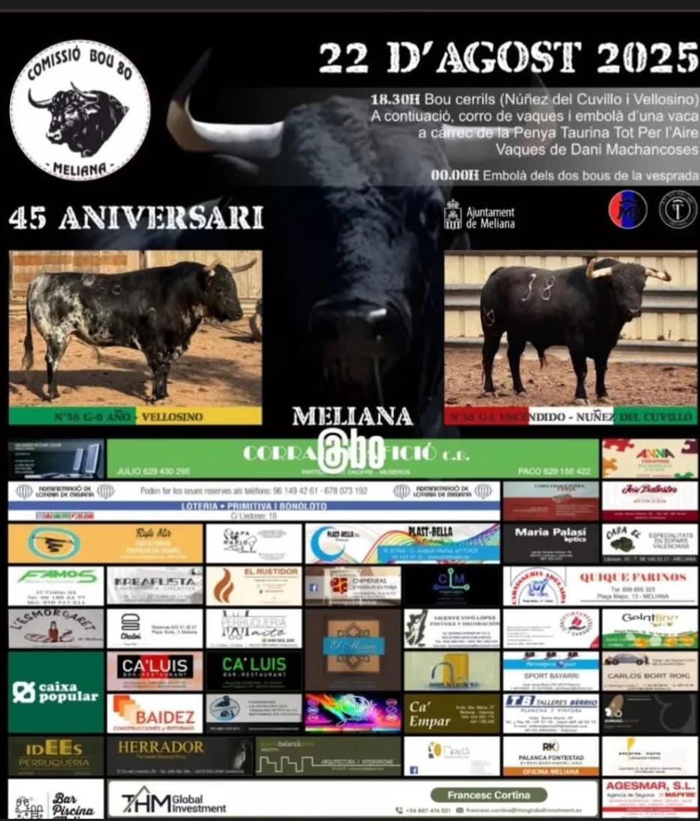 TOROS COMISSIÓ BOU 80 22 AGOSTO 2025