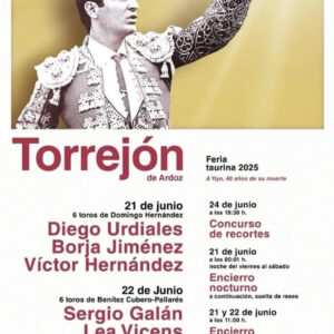 TOROS FERIA DE TORREJÓN DEL 21 AL 23 DE JUNIO 2025