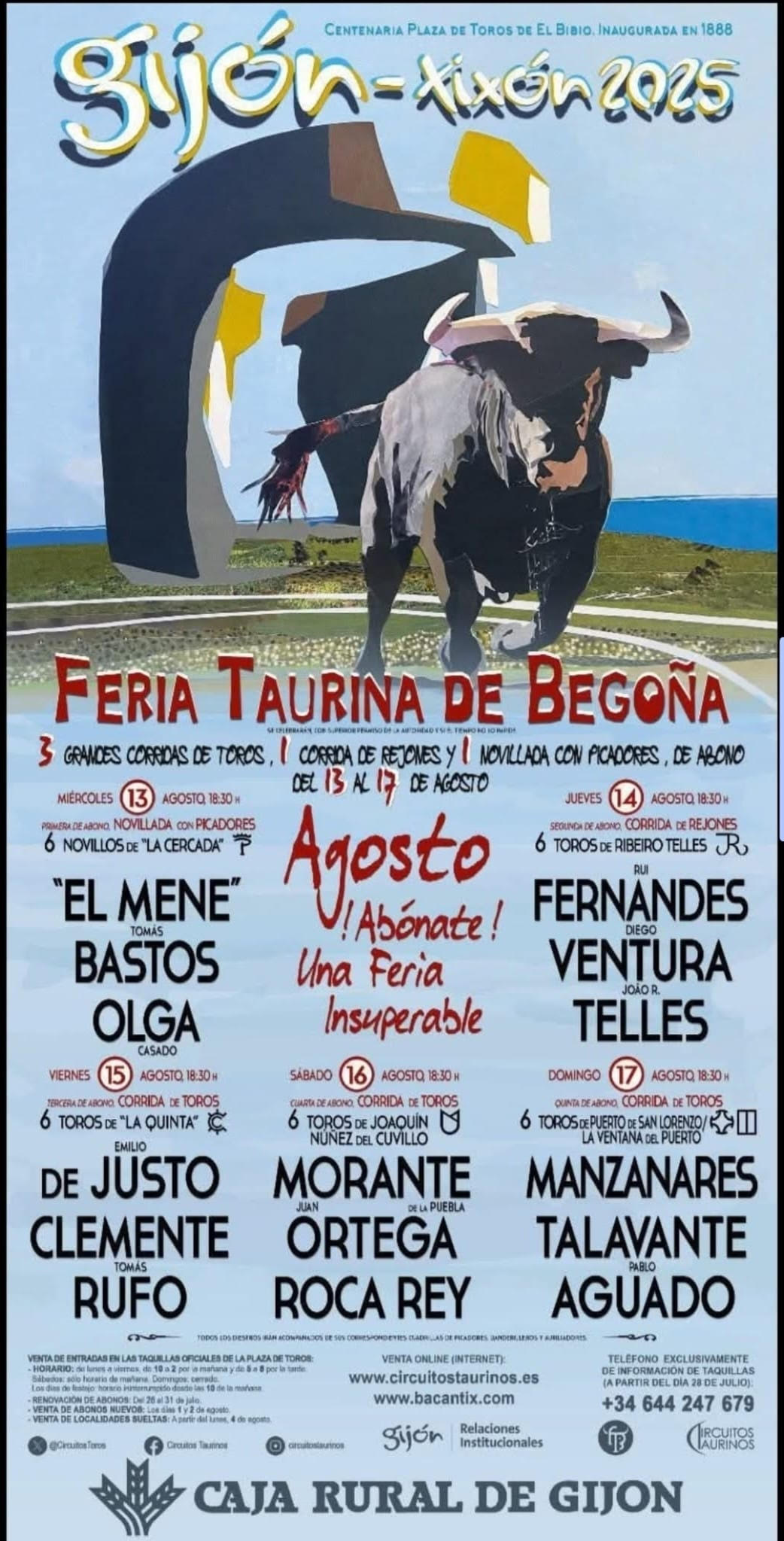TOROS FERIA TAURINA DE BEGOÑA DEL 13 AL 17 DE AGOSTO 2025