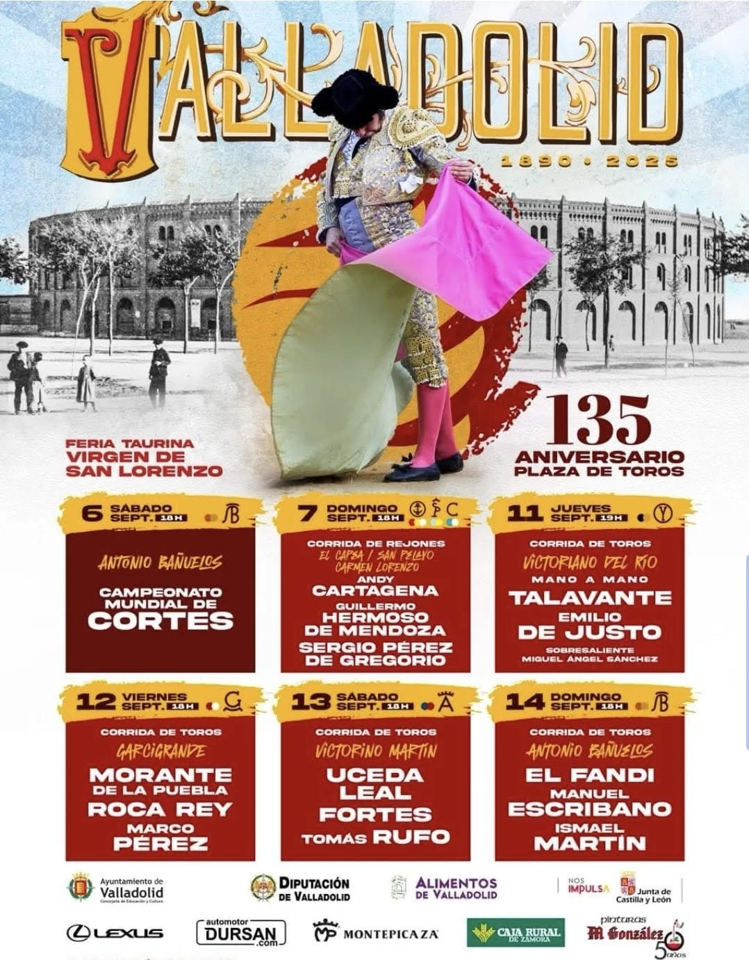 TOROS FERIA VALLADOLID 6 Y 7 SEPTIEMBRE 2025
