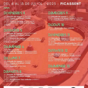TOROS FESTES EN HOMOR A SAN CRISTOBAL DEL 4 AL 13 DE JULIO 2025