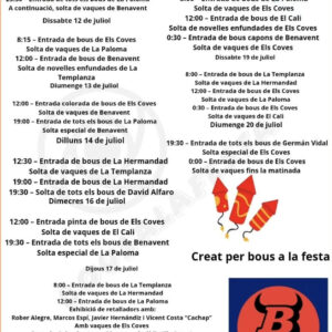 TOROS FESTES PEDREGUER DEL 11 AL 20 DE JULIO