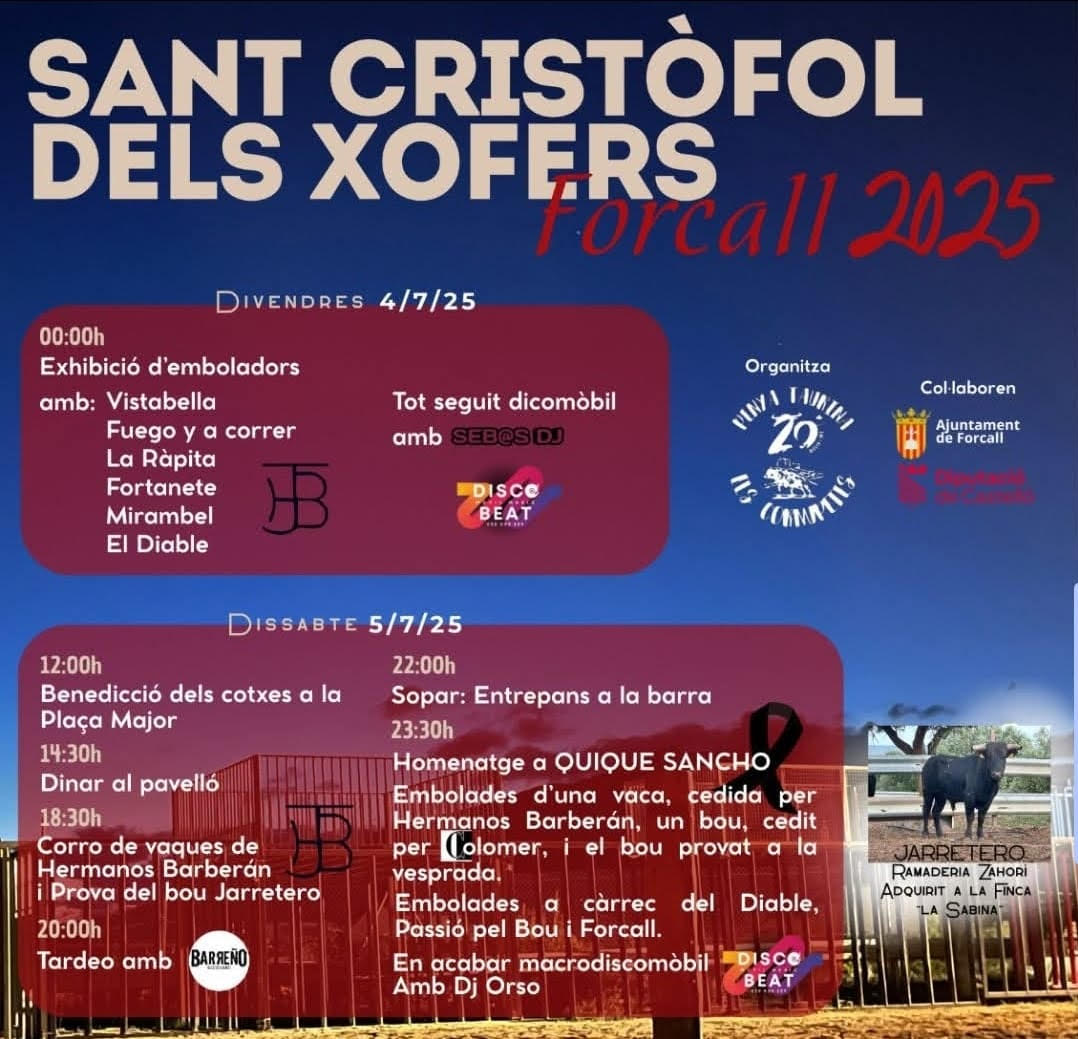 TOROS FORCALL 4 Y 5 JULIO 2025