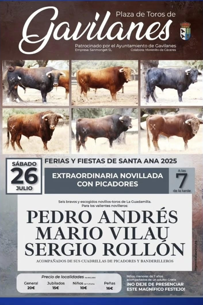 TOROS GAVILANES 26 JULIO 2025