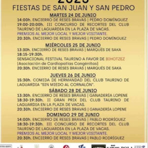 TOROS LAGUARDIA DEL 24 AL 29 DE JUNIO 2025