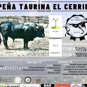 TOROS PENA TAURINA EL CERRIL 13 Y 14 DE JUNIO 2025