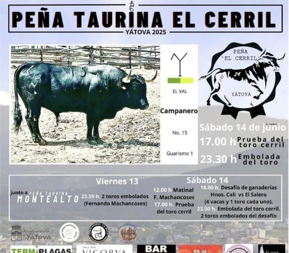 TOROS PENA TAURINA EL CERRIL 13 Y 14 DE JUNIO 2025