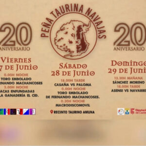 TOROS PEÑA TAURINA NAVAJAS DEL 27 AL 29 JUNIO 2025
