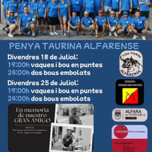 TOROS PENYA TAURINA ALFARENSE 18 JULIO 2025