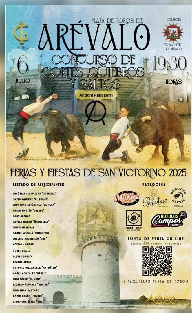 TOROS PLAZA DE TOROS AREVALO 6 JULIO 2025
