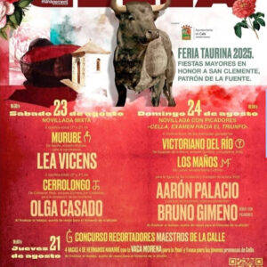 TOROS PLAZA DE TOROS CELLA DEL 21 AL 24 DE AGOSTO 2025