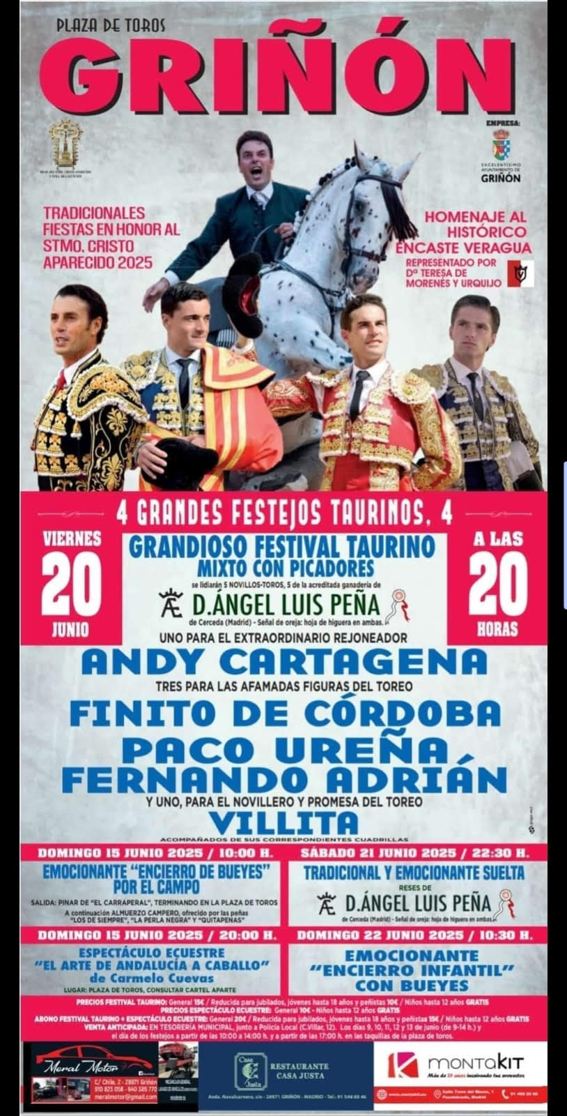 TOROS PLAZA DE TOROS GRINON 20 JUNO 2025