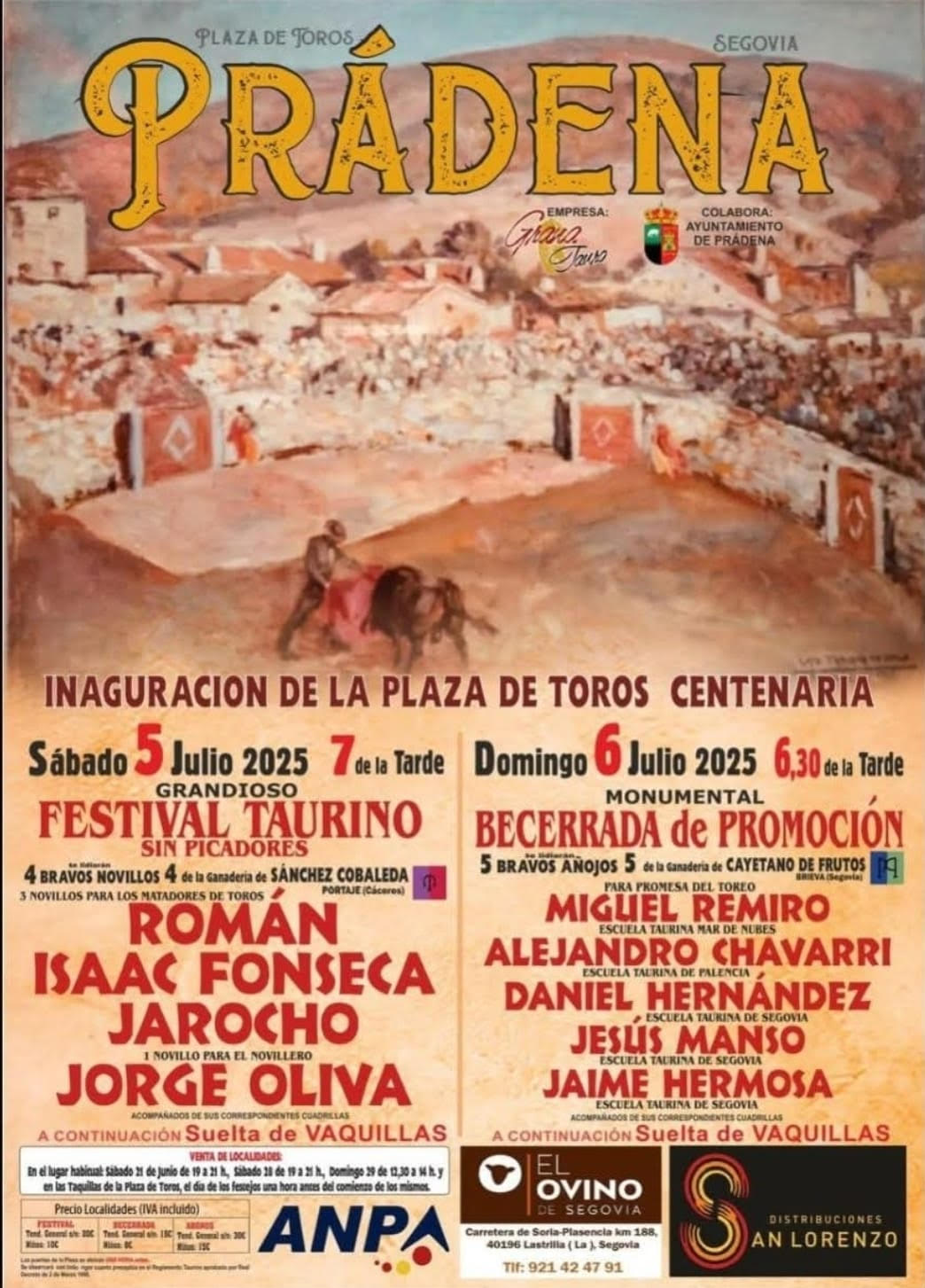 TOROS PRADENA 5 Y 6 JULIO 2025