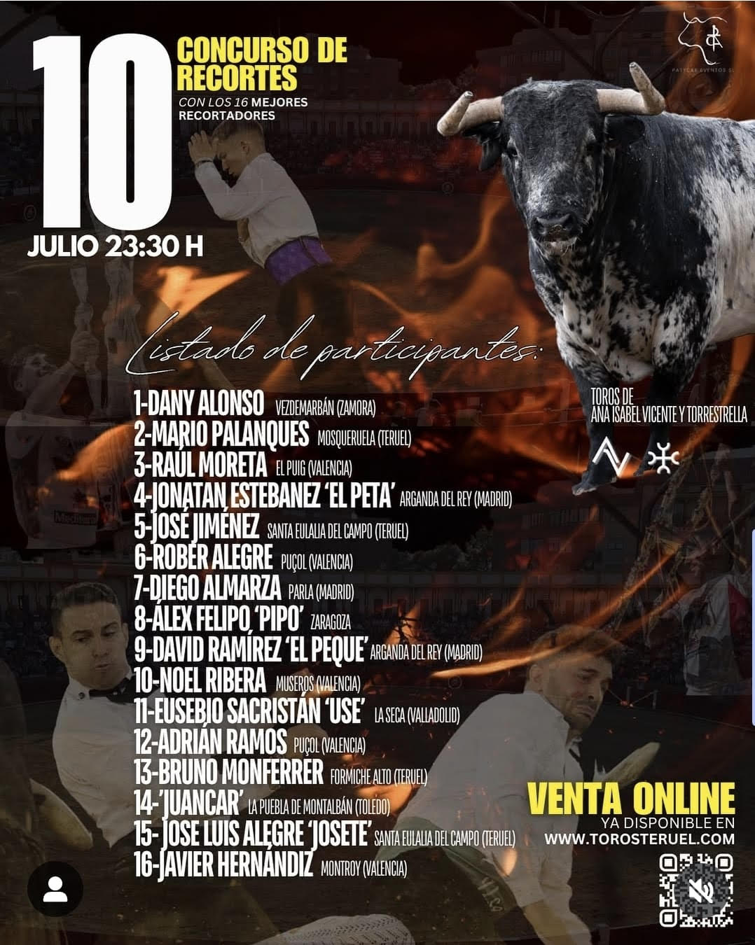 TOROS RECORTES TERUEL 10 JULIO 2025
