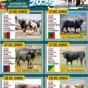 TOROS SAN JOAN DE MORO 21 DE JUNIO 2025