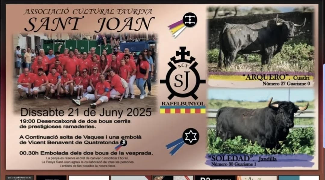 TOROS SANT JOAN RAFELBUNOL 21 JUNIO 2025