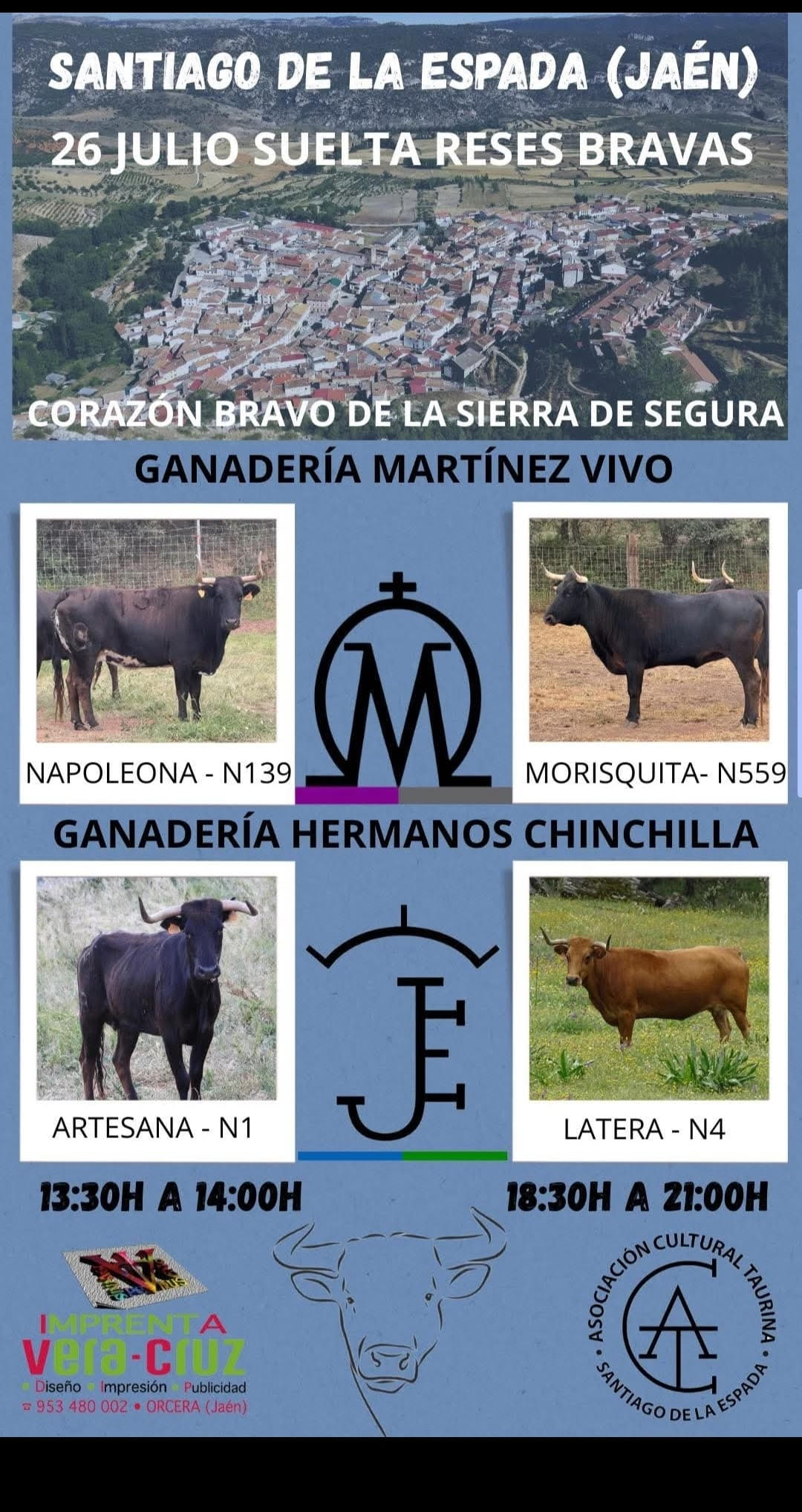TOROS SANTIAGO DE LA ESPADA 26 JULIO 2025