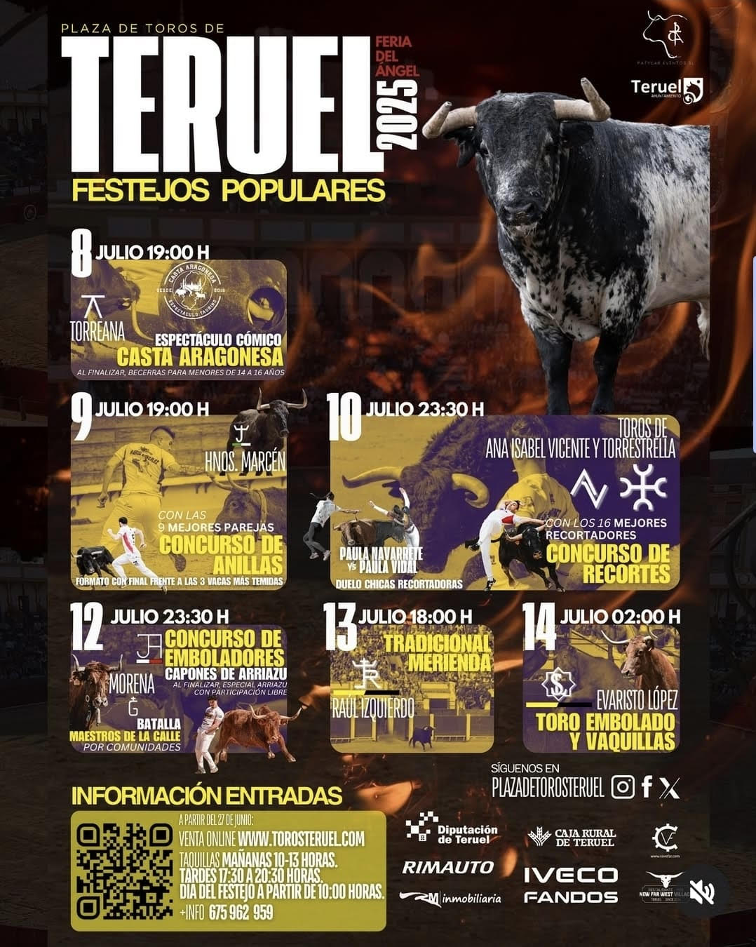 TOROS TERUEL DEL 8 AL 14 DE JULIO 2025