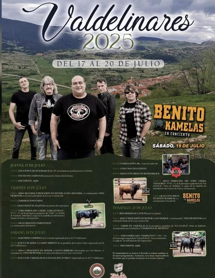 TOROS VALDELINARES DEL 17 AL 20 DE JULIO 2025
