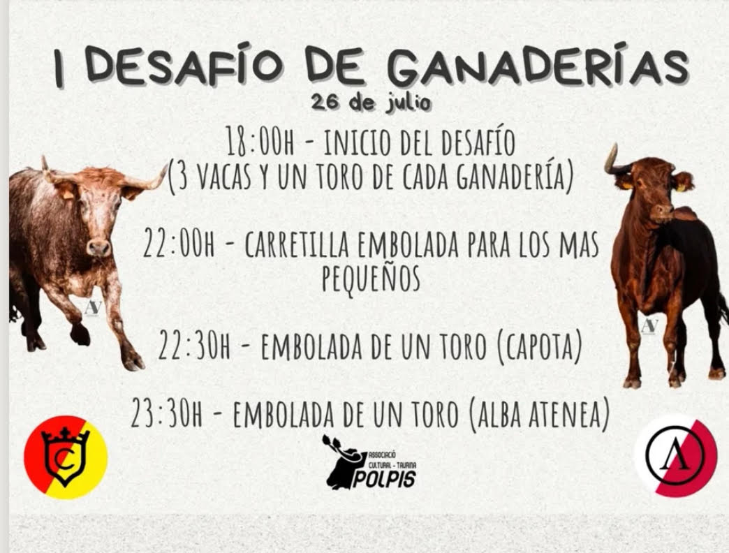 TOROS DESAFIO GANADERIAS 26 JULIO 2025
