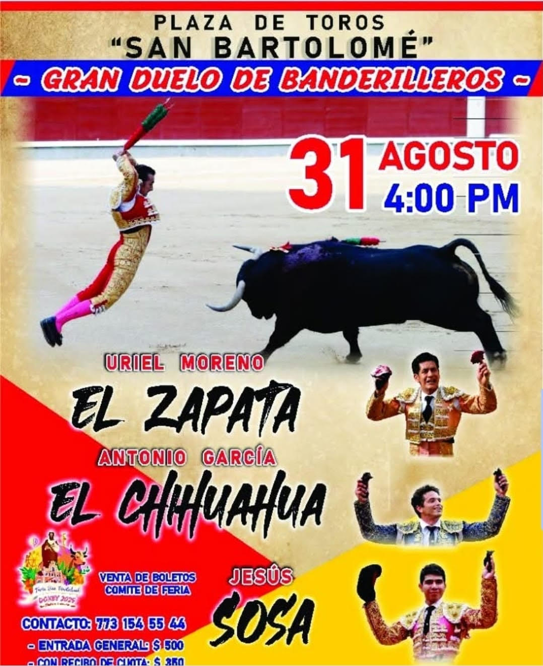 TOROS PLAZA DE TOROS SAN BARTOLOMÉ 31 AGOSTO 2025