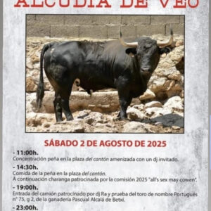 TORO ALCUDIA DE VEO 2 AGOSTO 2025