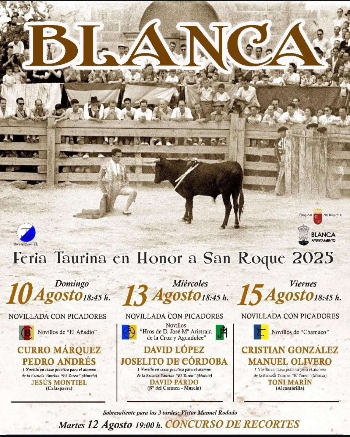 TOROS BLANCA 10 AGOSTO 2025