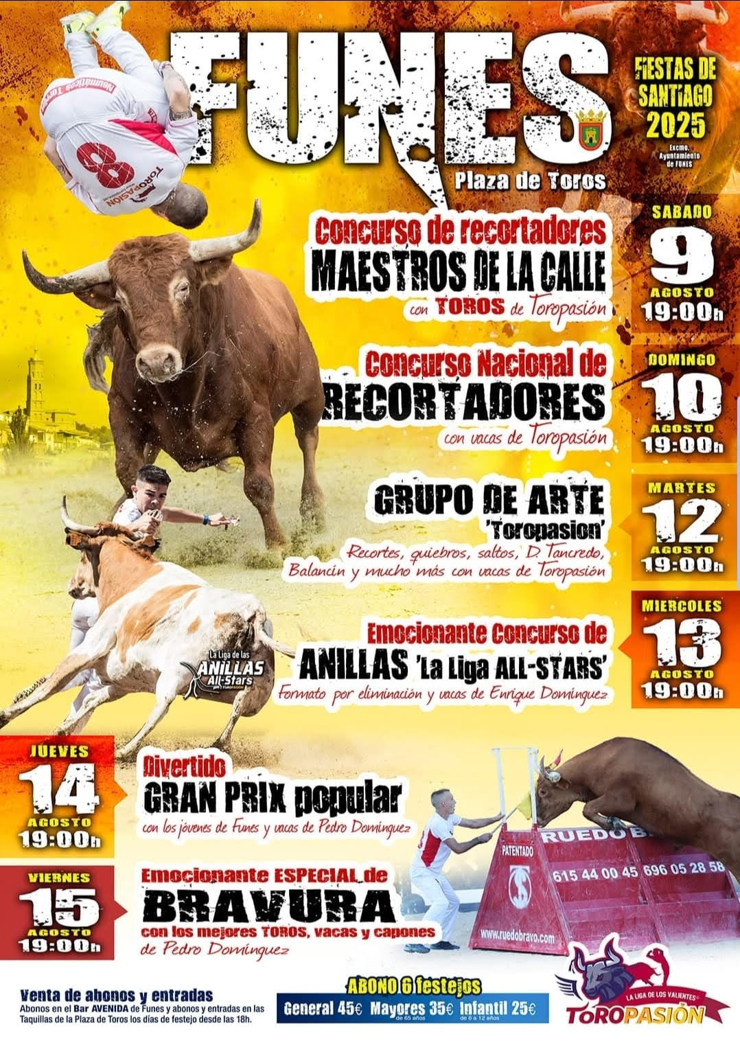 "TOROS FUNES DEL 9 AL 15 DE AGOSTO 2025"