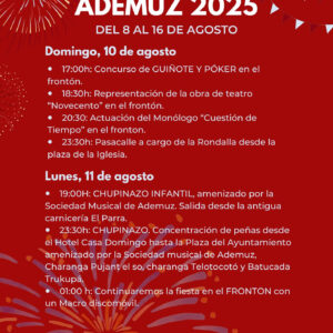 TOROS ADEMUZ 10 Y 11 DE AGOSTO 2025