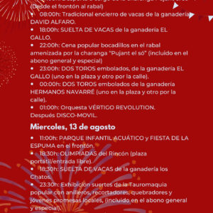 TOROS ADEMUZ 12 Y 13 DE AGOSTO 2025