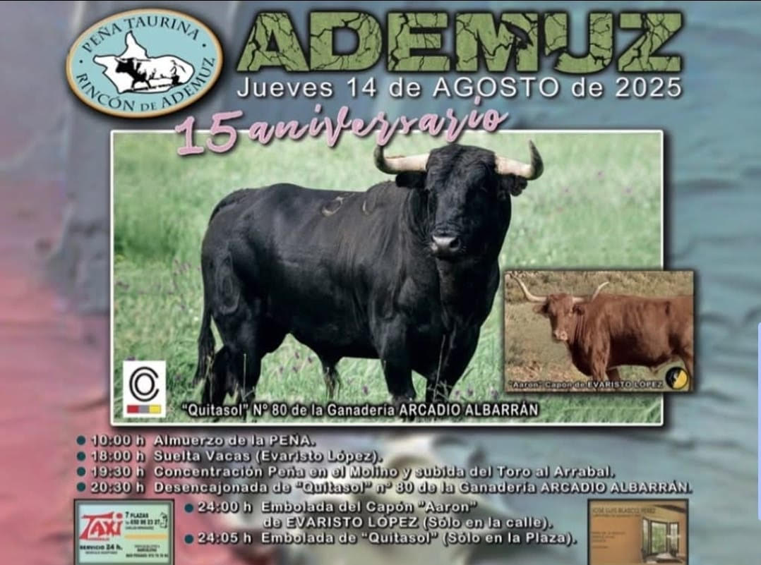 TOROS ADEMUZ 14 AGOSTO 2025