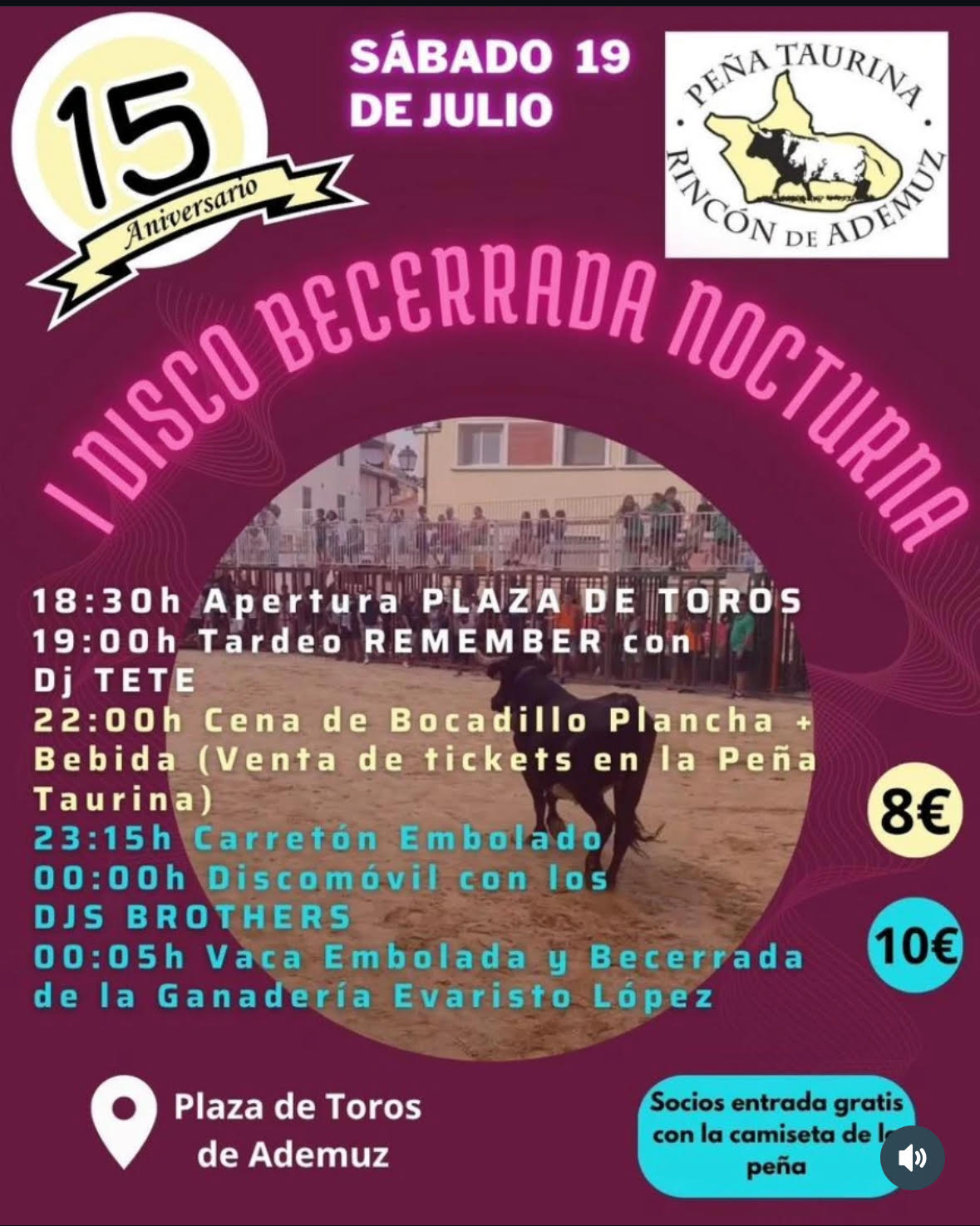 TOROS ADEMUZ 19 JULIO 2025