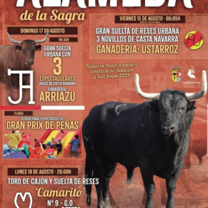 TOROS ALAMEDA DE LA SAGRA DEL 15 AL 18 DE AGOSTO DE 2025