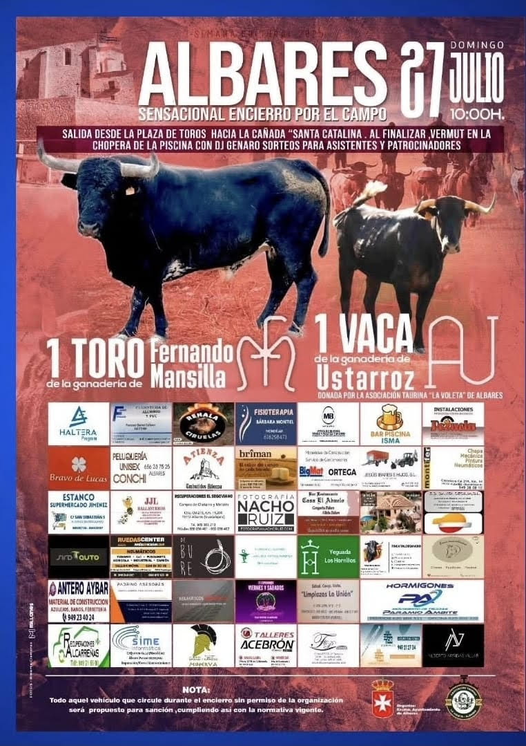 TOROS ALBARES 27 JULIO 2025