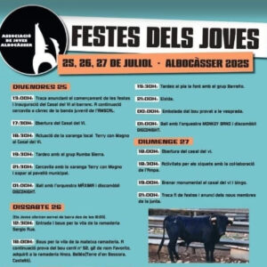 TOROS ALBOCÀSSER DEL 25 AL 27 DE JULIO 2025