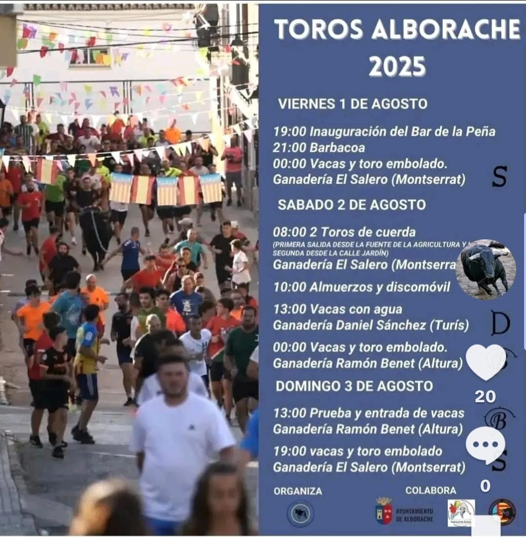 TOROS ALBORACHE DEL 1 AL 3 DE AGOSTO 2025